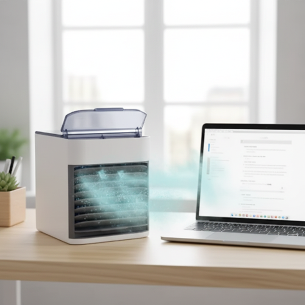 BreezeBox on office desk