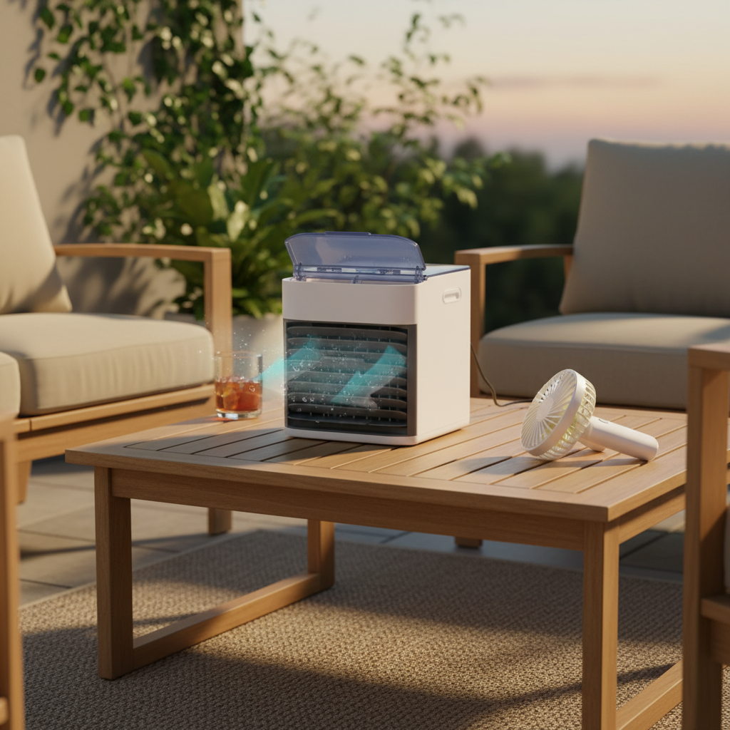 BreezeBox on outdoor patio