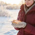 Warmify Duo warming hands outdoors